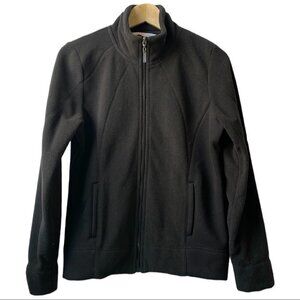 Izod black fleece fitted jacket size S